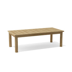 Rectangular dining table by Anderson Teak featuring a polished wooden surface and sturdy legs, ideal for modern dining rooms.