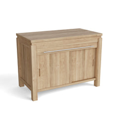 Fairmont cabinet by Anderson Teak, showcasing a stylish wooden table with a smooth finish and elegant design.
