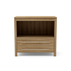 Anderson Teak Palermo cabinet table with sleek wooden design and natural finish, showcasing elegant craftsmanship.