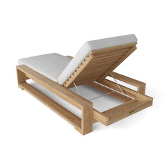 Capistrano Sun Lounger by Anderson Teak in 9 designer colors, featuring a stylish and comfortable sunbed design for outdoor relaxation.