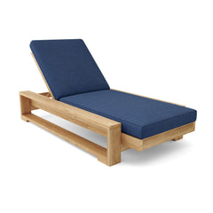 Capistrano Sun Lounger by Anderson Teak, A-Grade Teak wood outdoor sunbed with 9 designer color options for garden lounging.