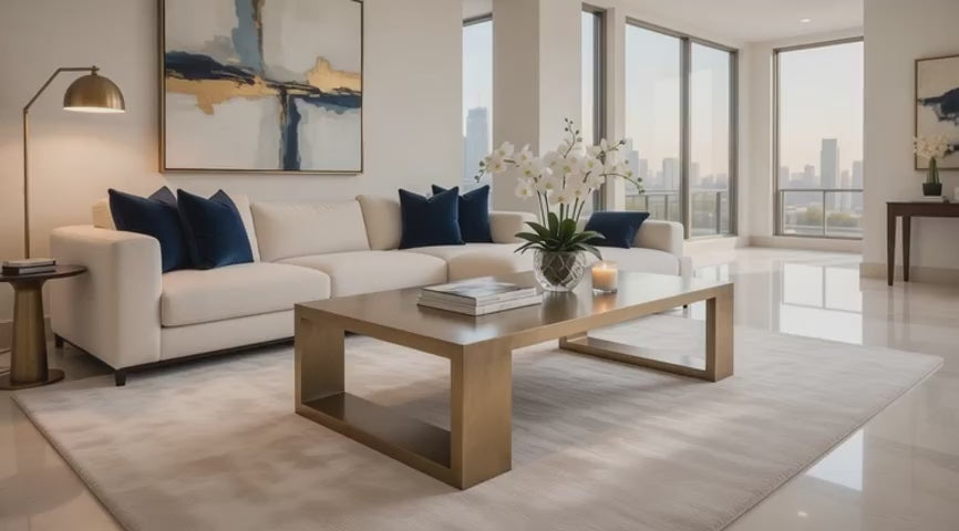Hudson Forge 70" Metal Coffee Table | Indoor Iron Coffee Table For Modern & Elegant Space | By Zentique