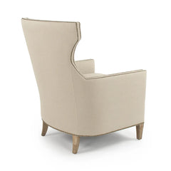 Aldrich Club Accent Chair by Zentique featuring plush upholstery and wooden legs, ideal for living room or lounge decor.