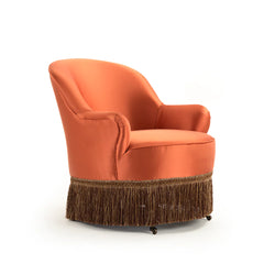 Zentique Alleffra accent tub chair with plush upholstery and wooden legs, stylish modern design for living room decor.