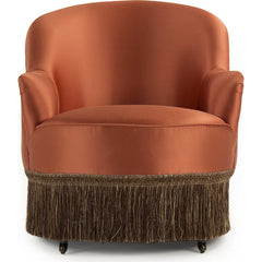 Zentique Alleffra tub accent chair with curved wooden legs and plush fabric upholstery, stylish and comfortable for living rooms.