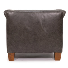 Zentique Brixton Arm Chair in Coral Haze top grain leather, accent chair with plush cushioning and stylish design.