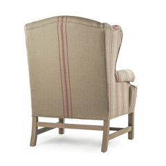 Zentique Fabien wingback accent chair with plush upholstery and wooden legs, stylish and comfortable furniture piece.