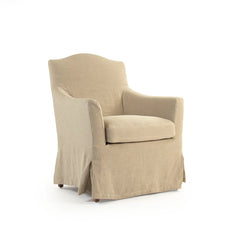 Zentique Fabre armchair, an elegant accent chair with plush upholstery and wooden legs, perfect for stylish living room decor.