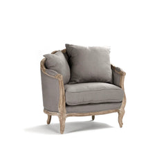 Gray Maison Love Accent Chair by Zentique with plush upholstery and elegant design, perfect for stylish living spaces.