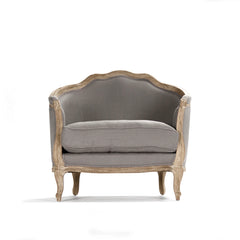 Gray Maison Love Accent Chair by Zentique with plush upholstery and elegant design, perfect for stylish living spaces.