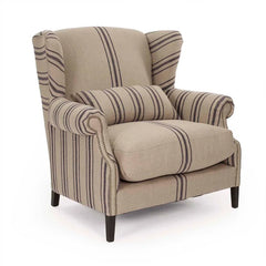 Napoleon half wingback accent chair by Zentique featuring plush upholstery and elegant design for sophisticated living spaces.