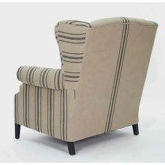 Zentique Napoleon half wingback accent chair with elegant upholstery and wooden legs, stylish and comfortable for living room decor.