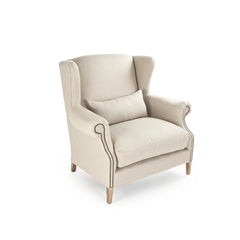 Napoleon half wingback accent chair by Zentique with elegant design and upholstered fabric, perfect for stylish living spaces.