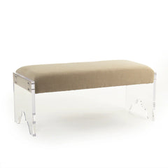 Addie acrylic bench by Zentique featuring a sleek transparent design and modern style, perfect for contemporary living spaces.
