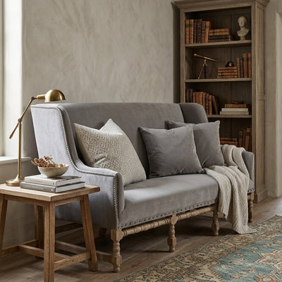 Aubert bench by Zentique featuring a wooden frame with a cushioned seat and elegant design for living room or entryway decor.