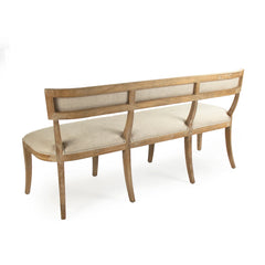 Carvell bench by Zentique featuring a wooden frame and cushioned seat, ideal for entryways or living room decor.
