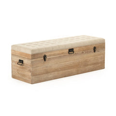 Indoor luxury oak wood Storage Bench by Zentique, modern elegant design with a sleek wooden seat and sturdy frame.