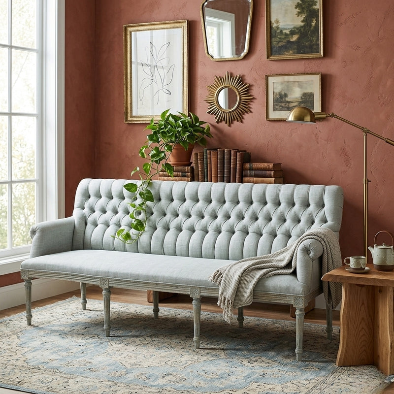 Elegant Wendy Bench by Zentique featuring luxurious silk upholstery, perfect for modern and sophisticated indoor spaces.
