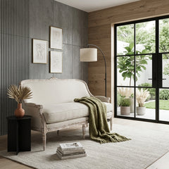 Yvon Bench by Zentique featuring a wooden frame and upholstered seat, ideal for entryways or living room decor.