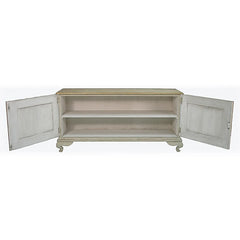Zentique Hudson buffet cabinet with wooden finish and vintage design, showcasing storage compartments and elegant craftsmanship.