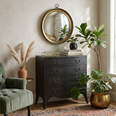 Landis metal dresser by Zentique featuring a sleek, modern cabinet design with a metal finish and minimalist handles.