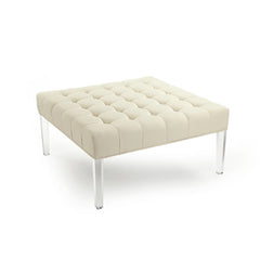 Raylen Ottoman by Zentique, stylish fabric footstool with wooden legs, perfect for living room decor and extra seating.