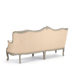 Zentique Adele Sofa in jute with a stylish, textured fabric and modern design, showcasing a comfortable and elegant living room piece.