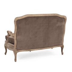 Zentique Bastille Settee sofa with elegant upholstered fabric and wooden legs, stylishly designed for living room seating.