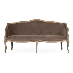 Velvet Benton Sofa Oak by Zentique featuring plush upholstery and a sleek modern design for stylish living room decor.