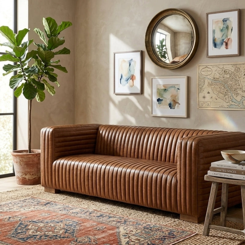 Zentique Canyon Sofa with plush fabric and stylish design, featuring comfortable cushions and a modern, elegant appearance.