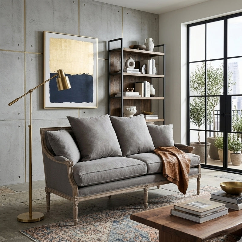 Louis sofa by Zentique featuring elegant upholstery and classic design, perfect for adding sophistication to living spaces.