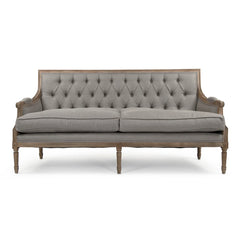 Louis tufted sofa by Zentique featuring plush upholstery, tufted back, and elegant wooden legs in a classic design.