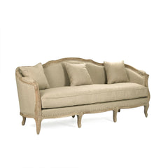 Maison Sofa Hemp by Zentique, a stylish sofa with natural hemp upholstery and wooden legs, perfect for modern living rooms.