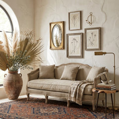 Maison Sofa Hemp by Zentique featuring a stylish, natural hemp fabric upholstery and a modern, comfortable sofa design.