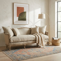 Maison sofa with limed grey oak frame by Zentique, showcasing a stylish upholstered seating and elegant wooden accents.