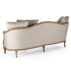 Maison sofa by Zentique featuring natural linen upholstery and a sleek, modern design, perfect for stylish living room decor.