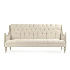 Walsh Sofa by Zentique, elegant carved birch indoor sofa with ornate details, perfect for a luxurious living room setting.