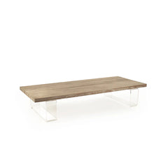 Acrylic coffee table by Zentique with a clear modern design, showcasing sleek rectangular shape and transparent acrylic material.