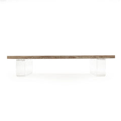 A clear image of a modern acrylic coffee table by Zentique, featuring a sleek transparent design and minimalist style.
