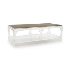 Alec acrylic coffee table by Zentique featuring a sleek, transparent modern design with clean lines and a sturdy rectangular shape.