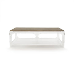A clear image of the Alec acrylic coffee table by Zentique, featuring a modern, transparent acrylic design perfect for contemporary living rooms.