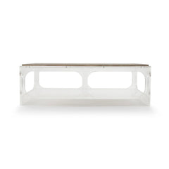 A clear image of the Alec acrylic coffee table by Zentique, showcasing its modern design and transparent acrylic construction.
