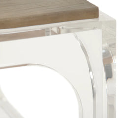 A clear image of the Alec acrylic coffee table by Zentique, showcasing its sleek transparent design and modern style.