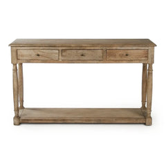 Bruno console table by Zentique featuring a sleek wooden top and elegant metal legs, perfect for stylish entryways or living rooms.