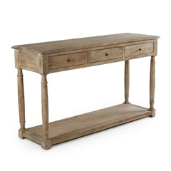 Bruno console table by Zentique featuring a sleek wooden top and elegant metal legs, ideal for stylish entryways or living rooms.