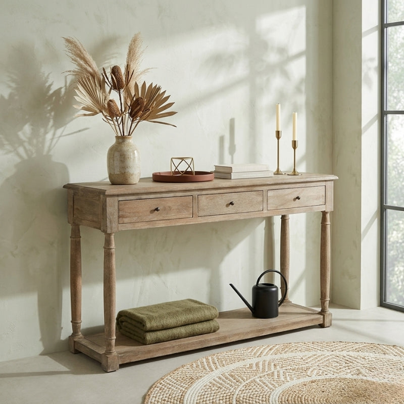 Bruno console table by Zentique featuring a sleek wooden surface and elegant design, ideal for hallway or living room decor.