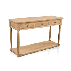 Bruno console table by Zentique featuring a sleek wooden top and elegant metal legs, ideal for entryways or living spaces.