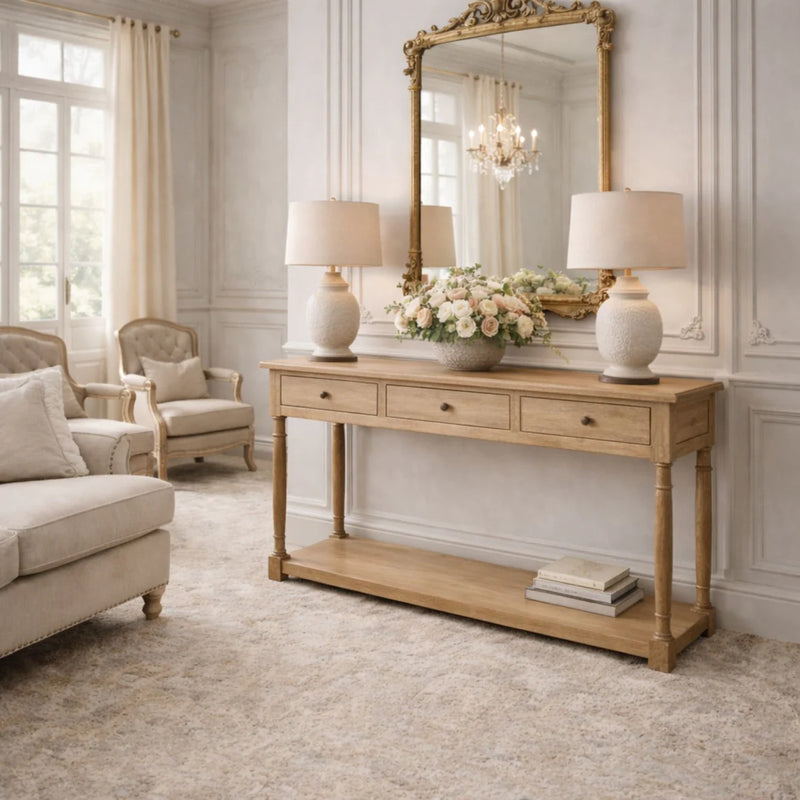 Bruno console table by Zentique featuring a sleek wooden surface and elegant design, perfect for entryways or living rooms.