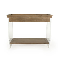 Elegant Charmain acrylic console table by Zentique with sleek transparent design and modern style for living or entryway decor.
