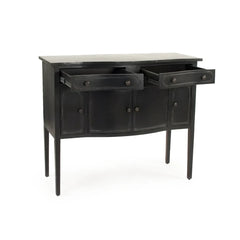 Corbyn metal console table by Zentique featuring a sleek, modern design with a metal frame and a smooth tabletop.